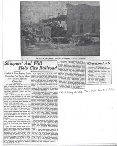 Shippers' Aid Will Help City Railroad